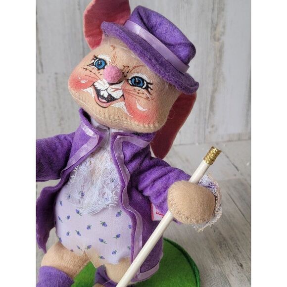 Annalee 1990 Easter Bunny parade baton purple rabbit - Picture 4 of 12